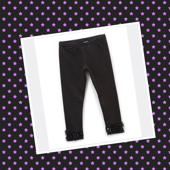 ▪️Black Ruffle Hem Leggings - Picture 2 of 2